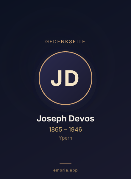Gedenkportrait von Joseph Devos