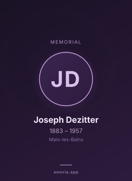 Memorial portrait of Joseph Dezitter