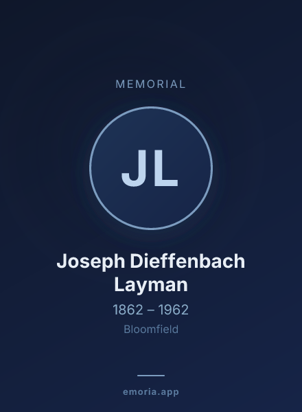 Memorial portrait of Joseph Dieffenbach Layman