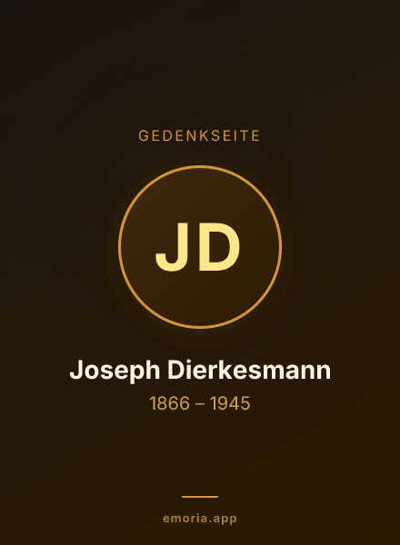 Gedenkportrait von Joseph Dierkesmann