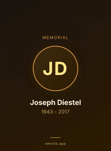Memorial portrait of Joseph Diestel