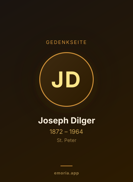 Gedenkportrait von Joseph Dilger