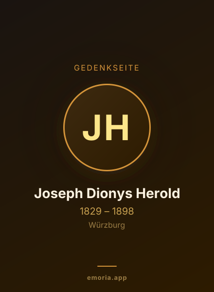 Gedenkportrait von Joseph Dionys Herold