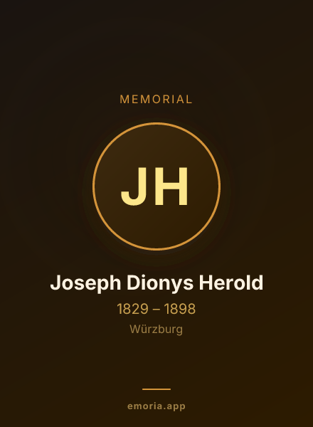 Memorial portrait of Joseph Dionys Herold