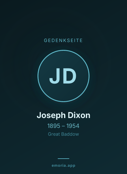 Gedenkportrait von Joseph Dixon