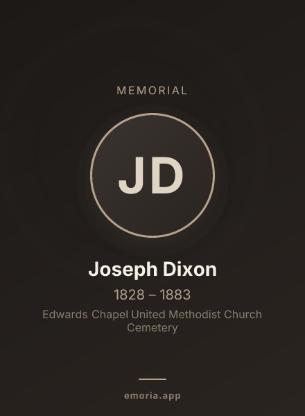 Memorial portrait of Joseph Dixon