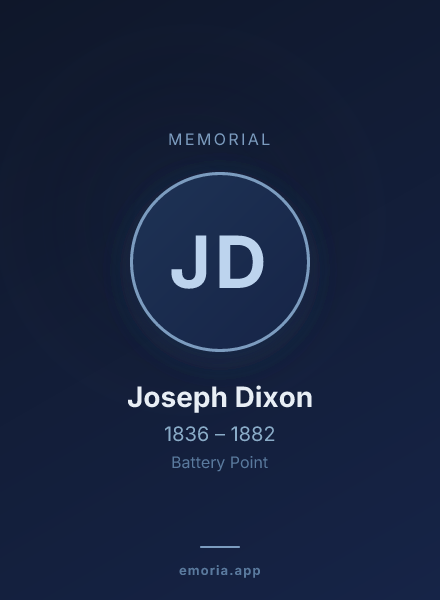 Memorial portrait of Joseph Dixon