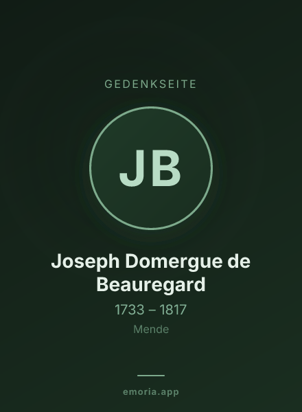 Gedenkportrait von Joseph Domergue de Beauregard