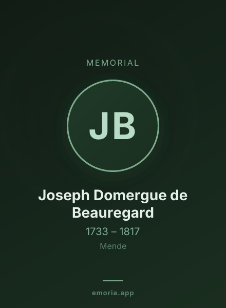 Memorial portrait of Joseph Domergue de Beauregard