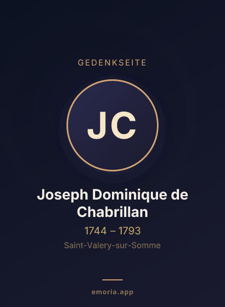 Gedenkportrait von Joseph Dominique de Chabrillan