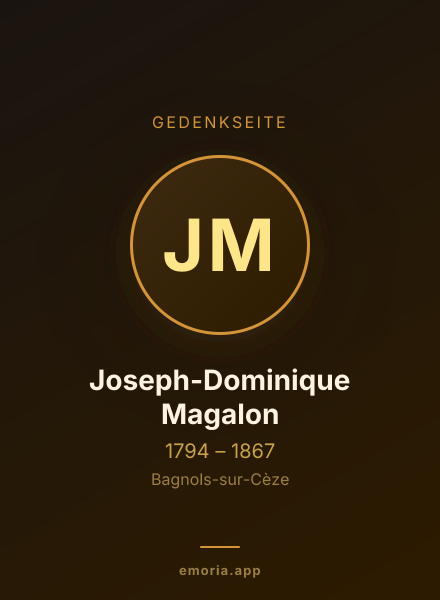 Gedenkportrait von Joseph-Dominique Magalon