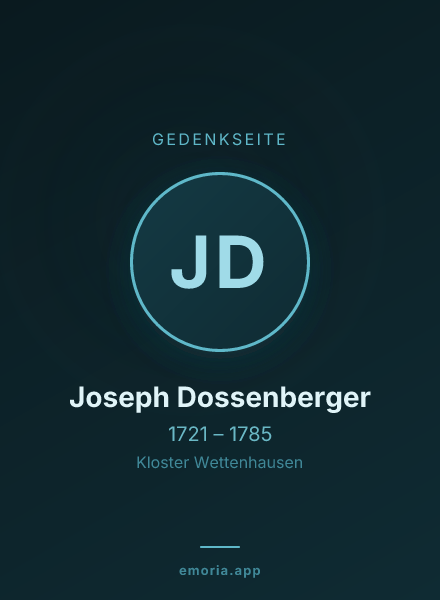 Gedenkportrait von Joseph Dossenberger