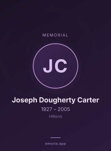 Memorial portrait of Joseph Dougherty Carter