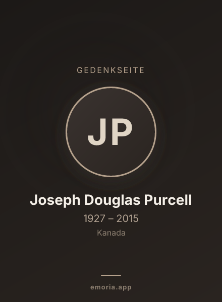 Gedenkportrait von Joseph Douglas Purcell