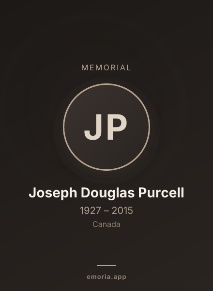 Memorial portrait of Joseph Douglas Purcell
