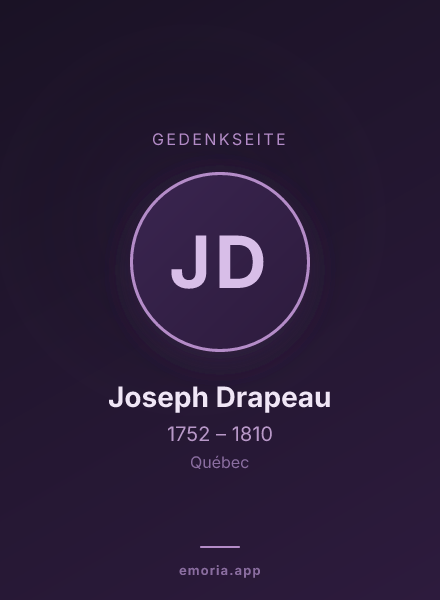 Gedenkportrait von Joseph Drapeau