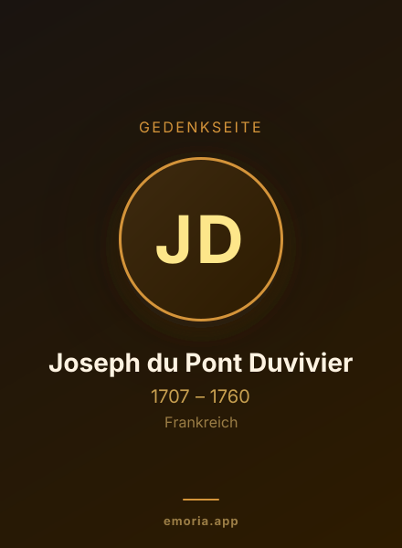 Gedenkportrait von Joseph du Pont Duvivier