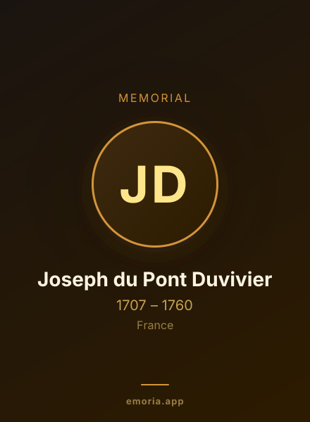 Memorial portrait of Joseph du Pont Duvivier