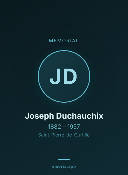 Memorial portrait of Joseph Duchauchix