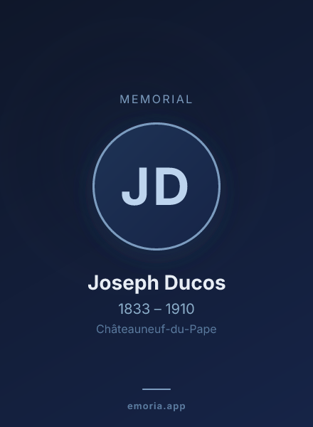 Memorial portrait of Joseph Ducos