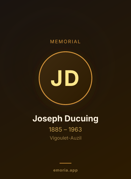 Memorial portrait of Joseph Ducuing