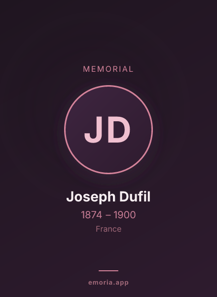 Memorial portrait of Joseph Dufil