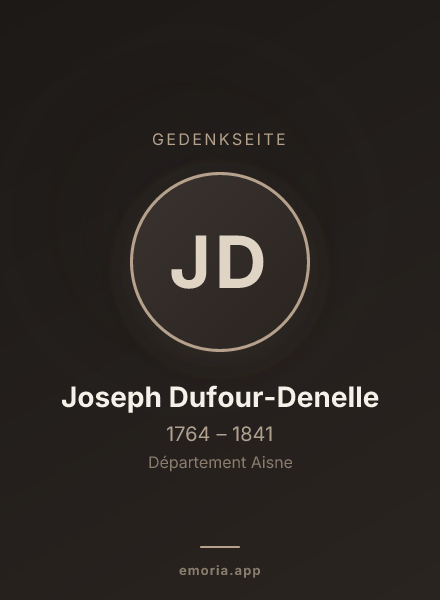 Gedenkportrait von Joseph Dufour-Denelle