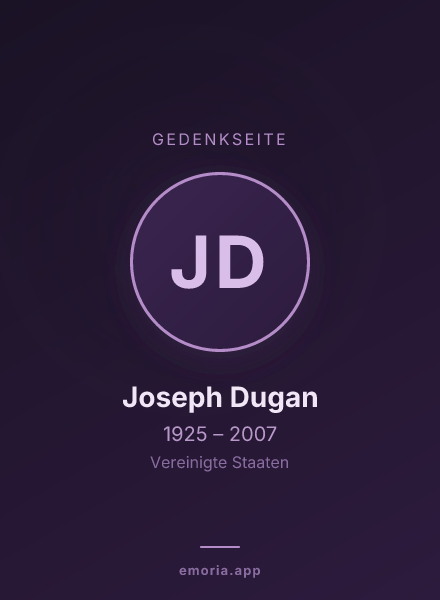 Gedenkportrait von Joseph Dugan