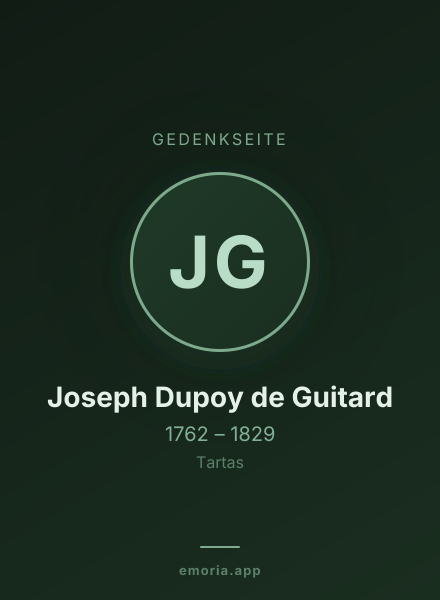 Gedenkportrait von Joseph Dupoy de Guitard