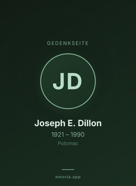 Gedenkportrait von Joseph E. Dillon
