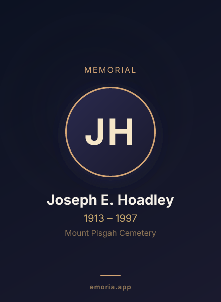 Memorial portrait of Joseph E. Hoadley