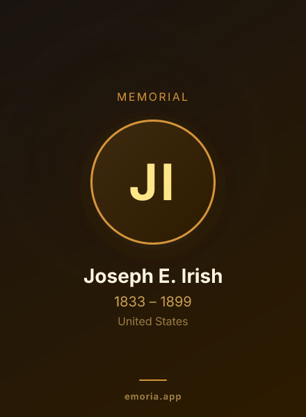 Memorial portrait of Joseph E. Irish