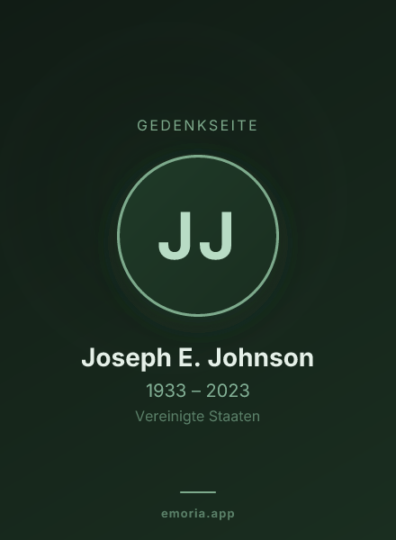 Gedenkportrait von Joseph E. Johnson