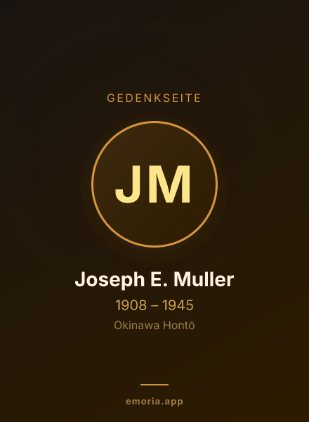 Gedenkportrait von Joseph E. Muller