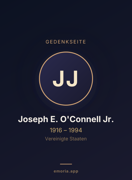 Gedenkportrait von Joseph E. O'Connell Jr.