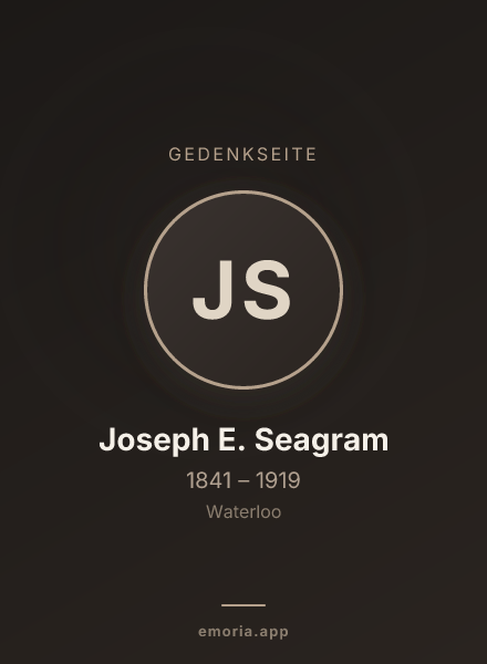Gedenkportrait von Joseph E. Seagram