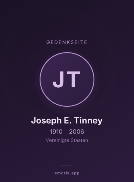 Gedenkportrait von Joseph E. Tinney