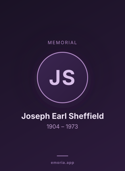 Memorial portrait of Joseph Earl Sheffield