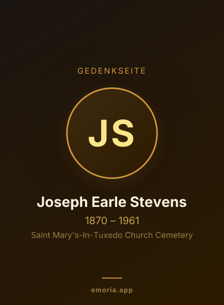 Gedenkportrait von Joseph Earle Stevens