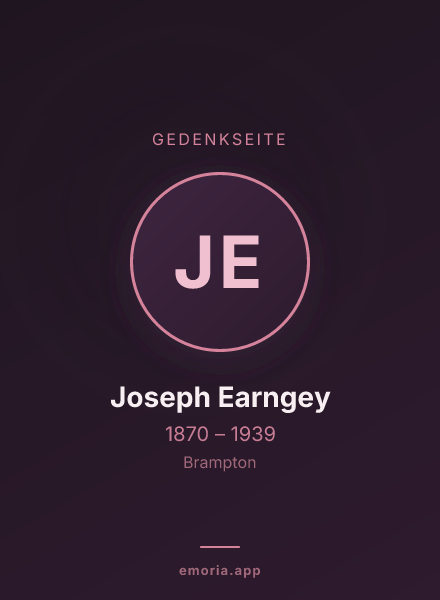 Gedenkportrait von Joseph Earngey