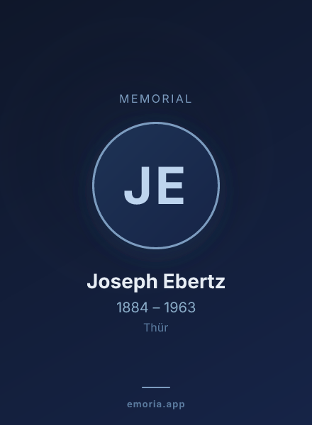 Memorial portrait of Joseph Ebertz