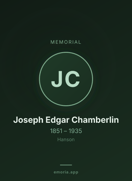 Memorial portrait of Joseph Edgar Chamberlin