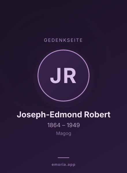 Gedenkportrait von Joseph-Edmond Robert