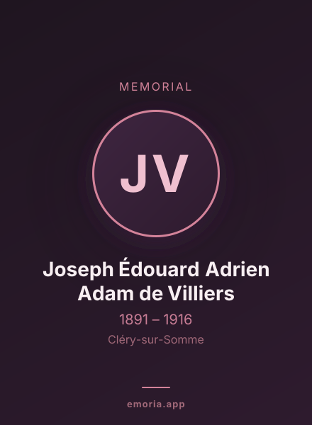 Memorial portrait of Joseph Édouard Adrien Adam de Villiers