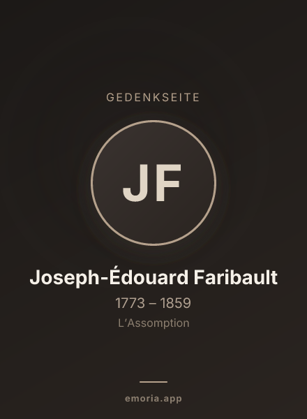 Gedenkportrait von Joseph-Édouard Faribault