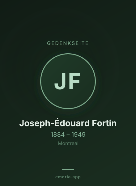 Gedenkportrait von Joseph-Édouard Fortin