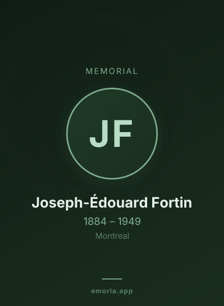 Memorial portrait of Joseph-Édouard Fortin
