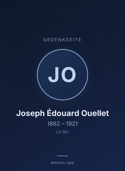 Gedenkportrait von Joseph Édouard Ouellet