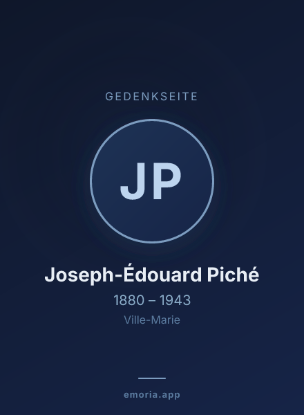Gedenkportrait von Joseph-Édouard Piché