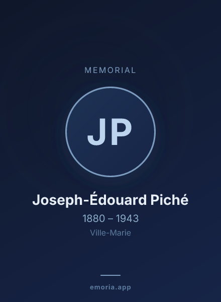 Memorial portrait of Joseph-Édouard Piché